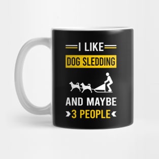 3 People Dog Sledding Sled Mug